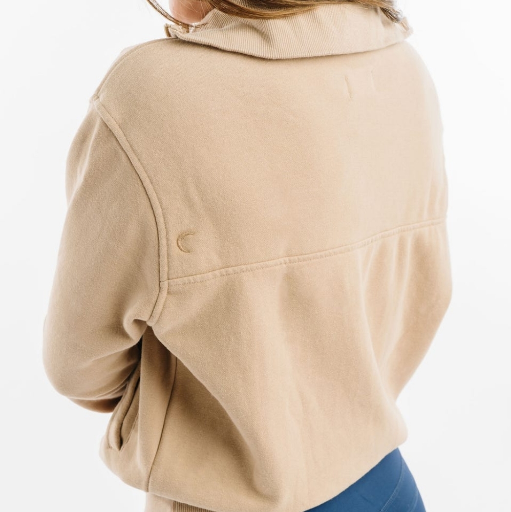 Retired ZYIA tan zip pullover NEW - Picture 4 of 4